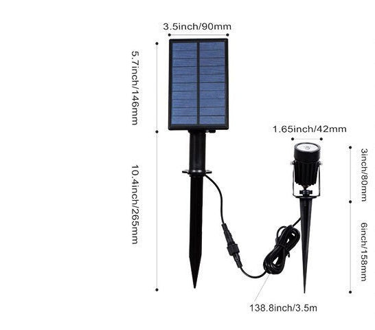 Solar lawn lamp outdoor insert garden lamp