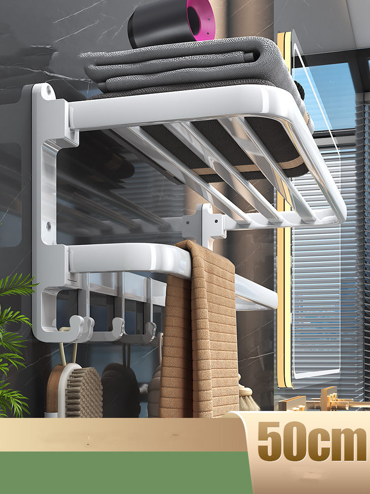 Toilet Hole-free Towel Holder White