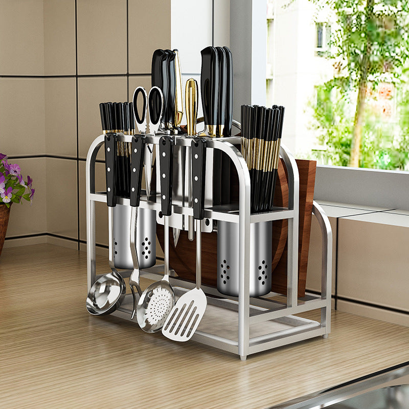 Chopping Board Rack For Knives And Knife Holders Integrated Storage Rack