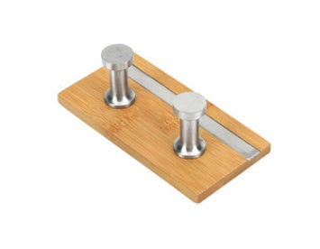 4pcs set Nail Free Punch-Free Bamboo Hook Wooden Row Hooks For Bathroom Clothes Stainless Steel Hook Behind The Door for home