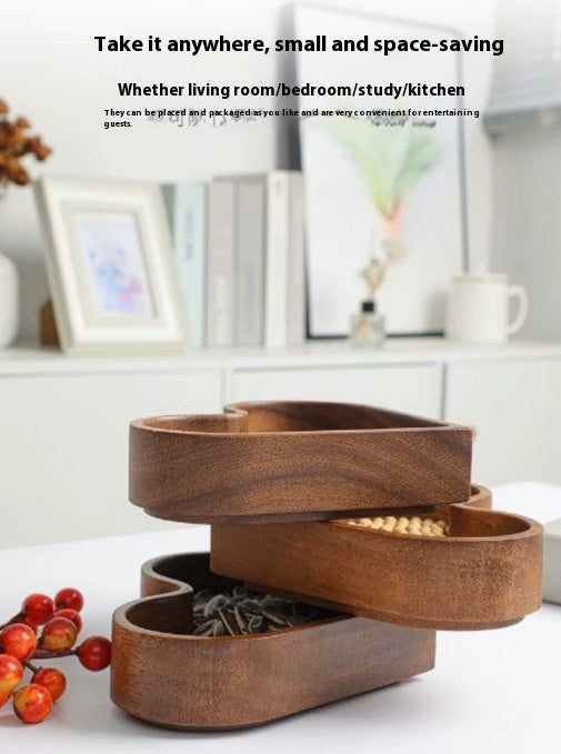 Wooden Whole Wood Love Heart-shaped Candy Box